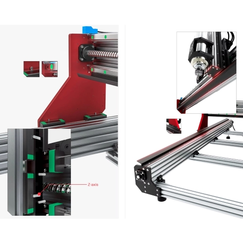 φρέζα χαρακτικής CNC 1515 1500x1500mm 2,2kW + αξεσουάρ